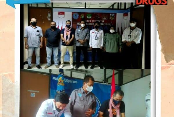 Kegiatan Penanda tanganan komitmen bersama antara BNN Kota Jakarta Selatan dengan “Dunia Robot Indonesia” dan “Komunitas RLA”