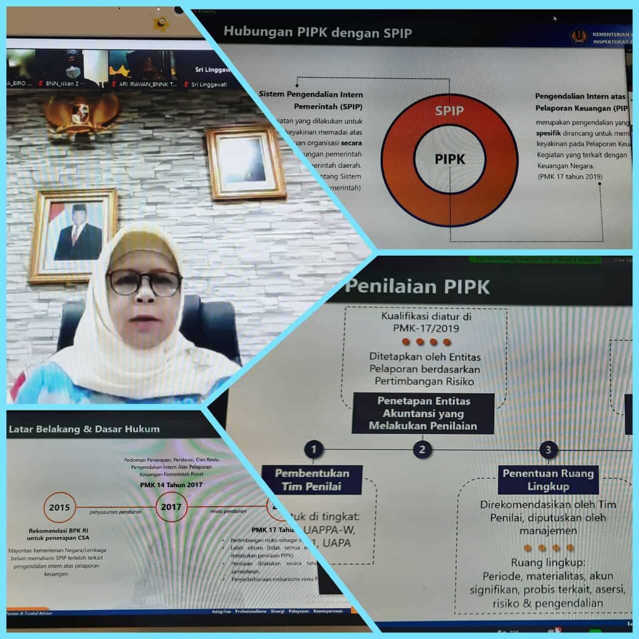 Sosialisasi Pengendalian Intern atas Pelaporan Keuangan (PIPK) TA.2021 di Lingkungan BNN RI Sosialisasi Pengendalian Intern atas Pelaporan Keuangan (PIPK) TA.2021 di Lingkungan BNN RI