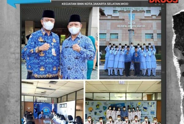 Upacara Hari Pendidikan Nasional dilanjutkan dengan Menerima Kunjungan Paskibraka Kota Jakarta Selatan di kantor BNN Kota Jakarta Selatan