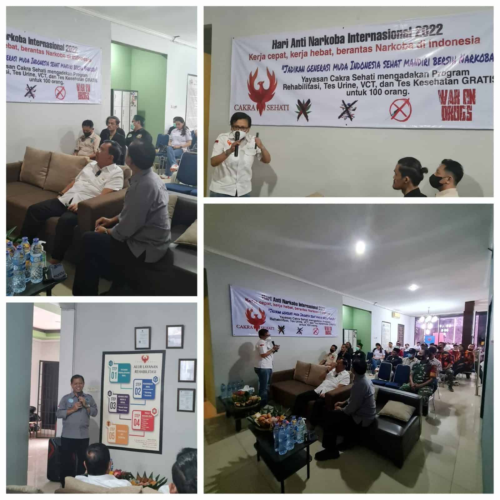 Penyuluhan Narkoba dalam rangka memperingati Hari Anti Narkotika Internasional (HANI) Tahun 2022 di Yayasan Cakra Sehati Penyuluhan Narkoba dalam rangka memperingati Hari Anti Narkotika Internasional (HANI) Tahun 2022 di Yayasan Cakra Sehati
