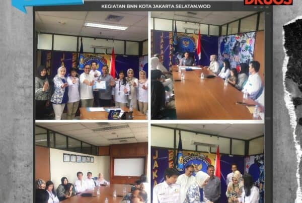Penandatanganan Komitmen Bersama Mewujudkan Indonesia Bersinar Dimulai dari Jakarta Selatan Bersinar (Bersih Narkoba) antara BNN Kota Jakarta Selatan dengan Alika & Bro