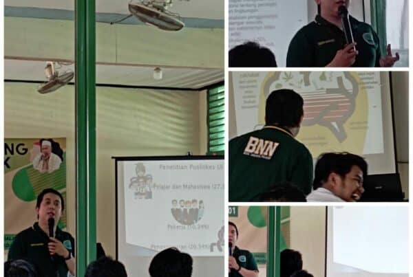 Sosialisasi pencegahan narkoba dalam rangka kegiatan MPLS (Masa Pengenalan Lingkungan Sekolah)