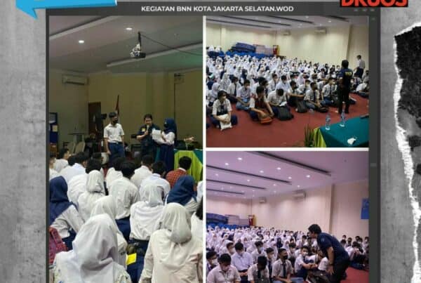 Sosialisasi pencegahan narkoba dalam rangka kegiatan MPLS (Masa Pengenalan Lingkungan Sekolah)