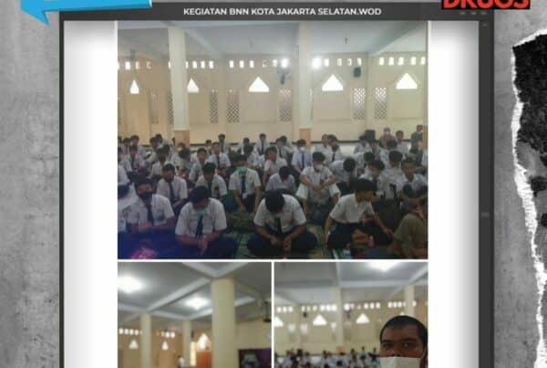 Sosialisasi pencegahan narkoba dalam rangka kegiatan MPLS (Masa Pengenalan Lingkungan Sekolah)