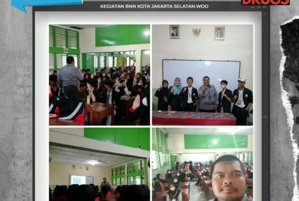 Sosialisasi pencegahan narkoba dalam rangka kegiatan MPLS (Masa Pengenalan Lingkungan Sekolah)