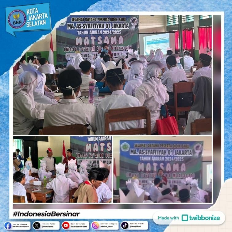 Sosialisasi Bahaya Penyalahgunaan Narkoba pada MPLS (Masa Pengenalan Lingkungan Sekolah) di SMP, SMA/K dan PKBM Wilayah Jakarta Selatan Sosialisasi Bahaya Penyalahgunaan Narkoba pada MPLS (Masa Pengenalan Lingkungan Sekolah) di SMP, SMA/K dan PKBM Wilayah Jakarta Selatan