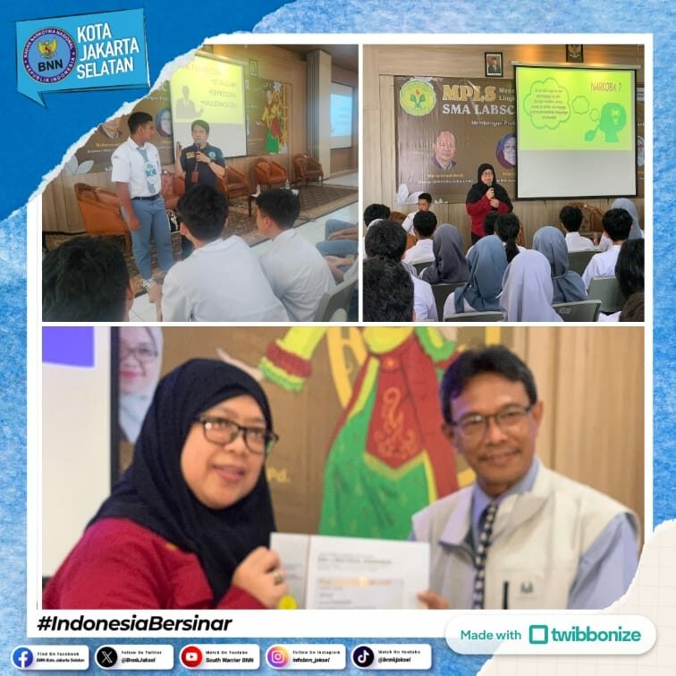Sosialisasi Bahaya Penyalahgunaan Narkoba pada MPLS (Masa Pengenalan Lingkungan Sekolah) di SMP, SMA/K dan PKBM Wilayah Jakarta Selatan Sosialisasi Bahaya Penyalahgunaan Narkoba pada MPLS (Masa Pengenalan Lingkungan Sekolah) di SMP, SMA/K dan PKBM Wilayah Jakarta Selatan
