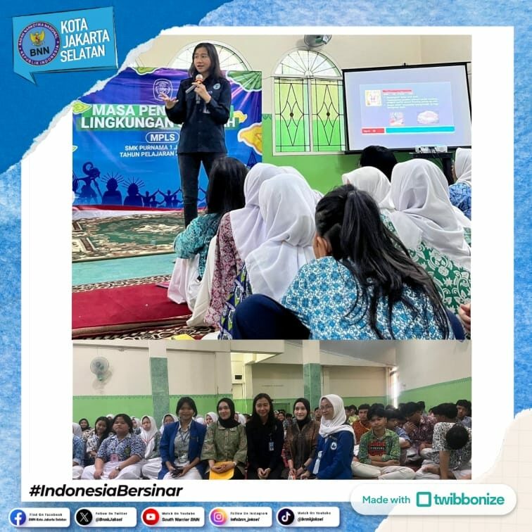 Sosialisasi Bahaya Penyalahgunaan Narkoba pada MPLS (Masa Pengenalan Lingkungan Sekolah) di SMP, SMA/K dan PKBM Wilayah Jakarta Selatan Sosialisasi Bahaya Penyalahgunaan Narkoba pada MPLS (Masa Pengenalan Lingkungan Sekolah) di SMP, SMA/K dan PKBM Wilayah Jakarta Selatan