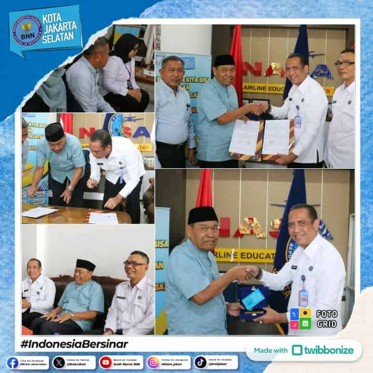 Penandatanganan PKS antara BNNK Jakarta Selatan dengan Sekolah Yayasan Pendidikan Alkaromah Jagakarsa