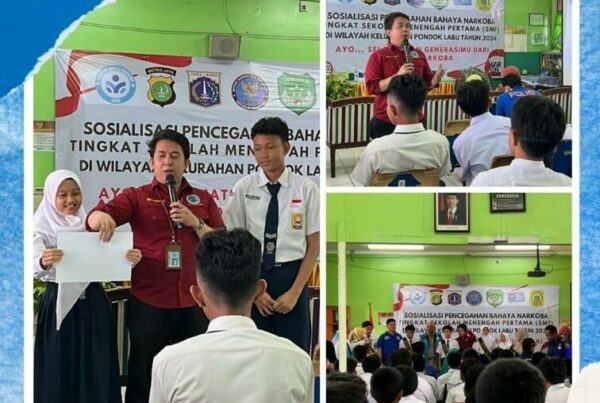 Pelaksanaan Sosialisasi Pencegahan Narkoba di SMPN 96 Kelurahan Pondok Labu