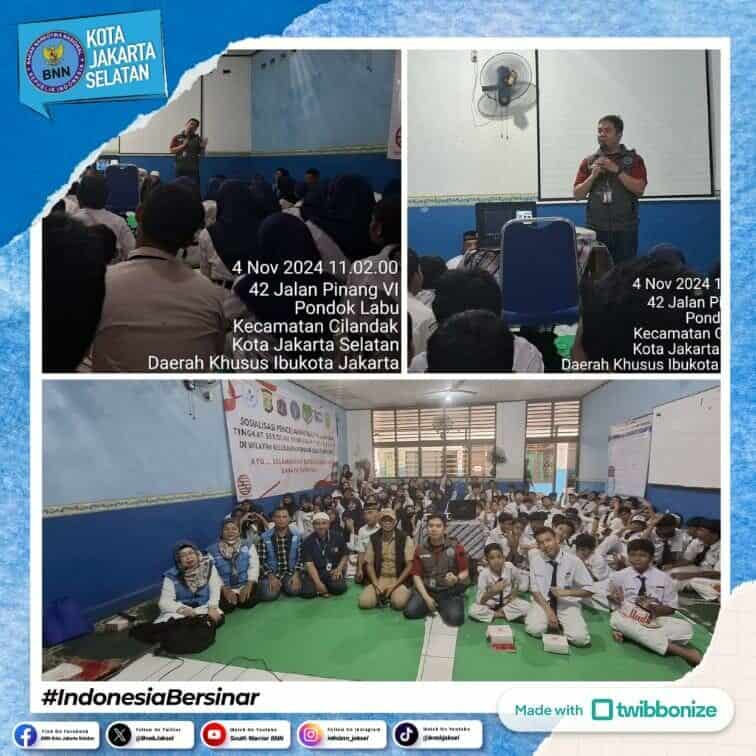 Pelaksanaan Sosialisasi Pencegahan Narkoba di SMP DPN 86 Kelurahan Pondok Labu Pelaksanaan Sosialisasi Pencegahan Narkoba di SMP DPN 86 Kelurahan Pondok Labu