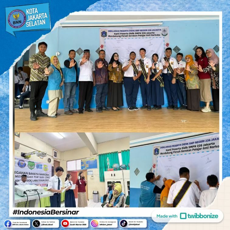 Pelaksanaan Sosialisasi Pencegahan Narkoba di SMP Negeri 226 Kelurahan Pondok Labu Pelaksanaan Sosialisasi Pencegahan Narkoba di SMP Negeri 226 Kelurahan Pondok Labu