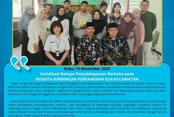 Sosialisasi Bahaya Penyalahgunaan Narkoba pada Peserta Bimbingan Perkawinan KUA Kecamatan