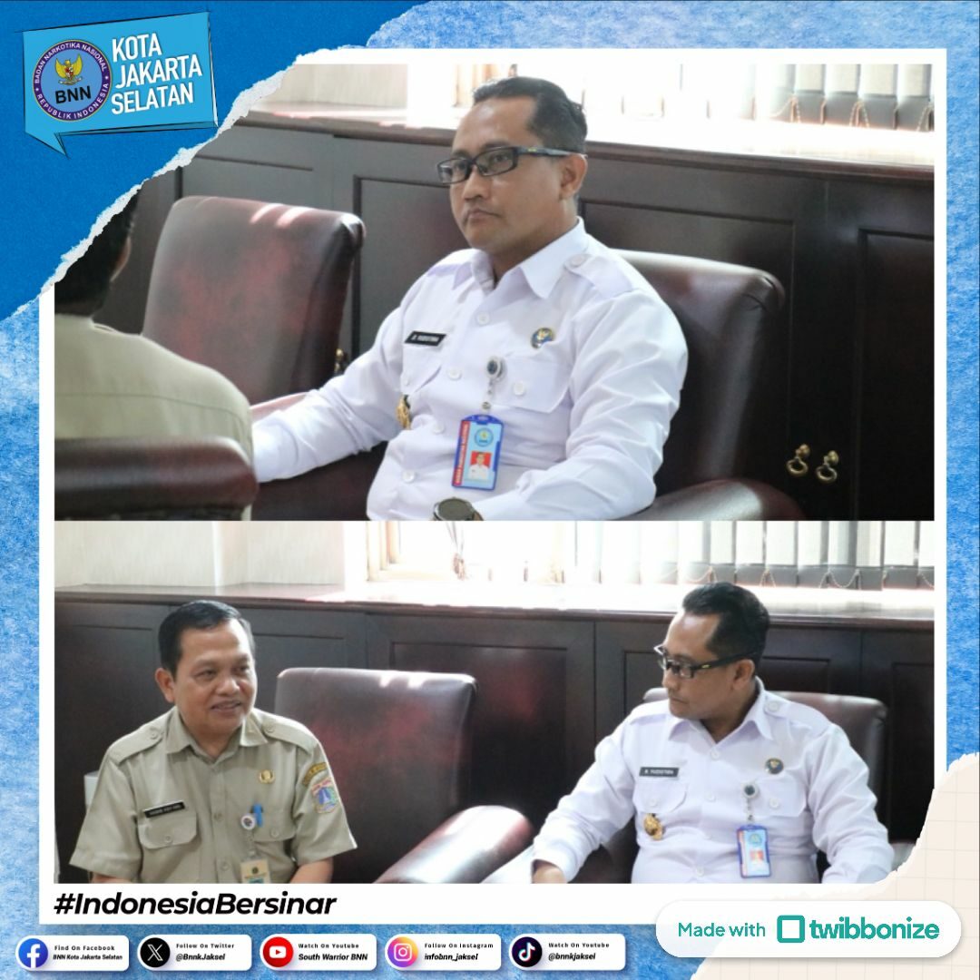 Audiensi Kepala BNN Kota Jakarta Selatan dengan Asisten Administrasi dan Kesejahteraan Kota Administrasi Jakarta Selatan Audiensi Kepala BNN Kota Jakarta Selatan dengan Asisten Administrasi dan Kesejahteraan Kota Administrasi Jakarta Selatan