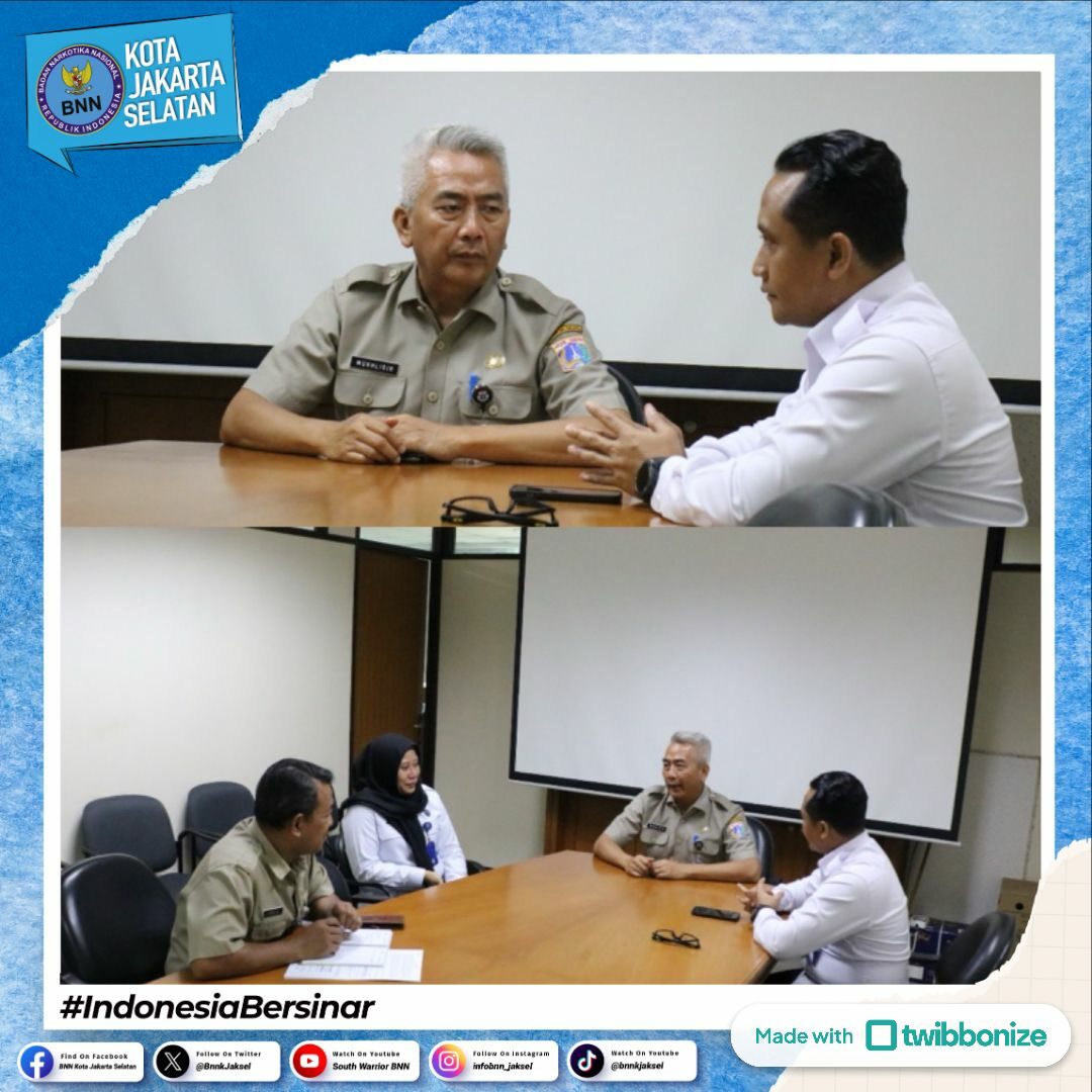 Audiensi Kepala BNN Kota Jakarta Selatan dengan Asisten Pemerintahan Kota Administrasi Jakarta Selatan Audiensi Kepala BNN Kota Jakarta Selatan dengan Asisten Pemerintahan Kota Administrasi Jakarta Selatan