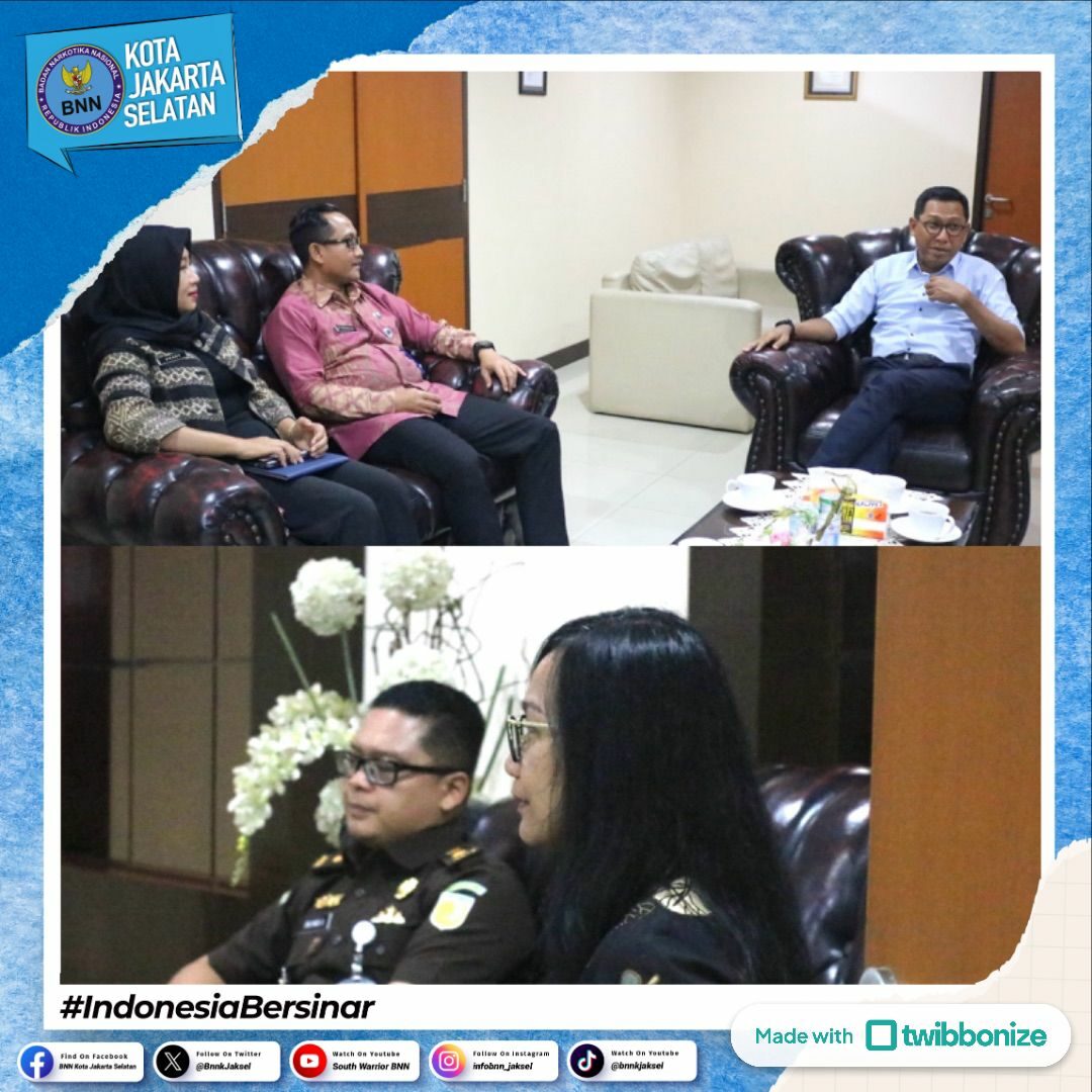 Audiensi Kepala BNN Kota Jakarta Selatan dengan Kepala Kejaksaan Negeri Jakarta Selatan Audiensi Kepala BNN Kota Jakarta Selatan dengan Kepala Kejaksaan Negeri Jakarta Selatan