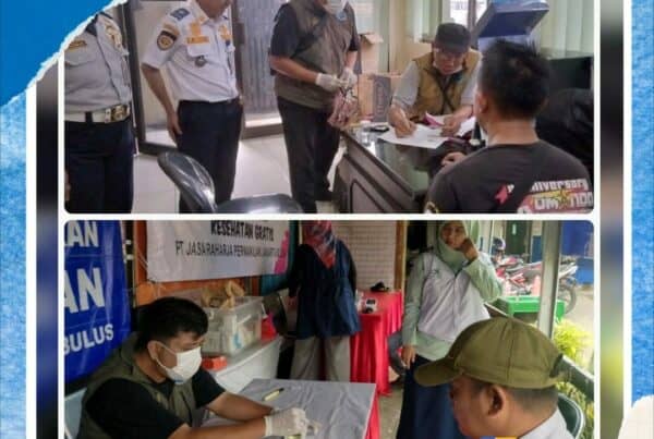 Kegiatan test urine terminal Lebak bulus dalam rangka giat angkutan Nataru 2024.