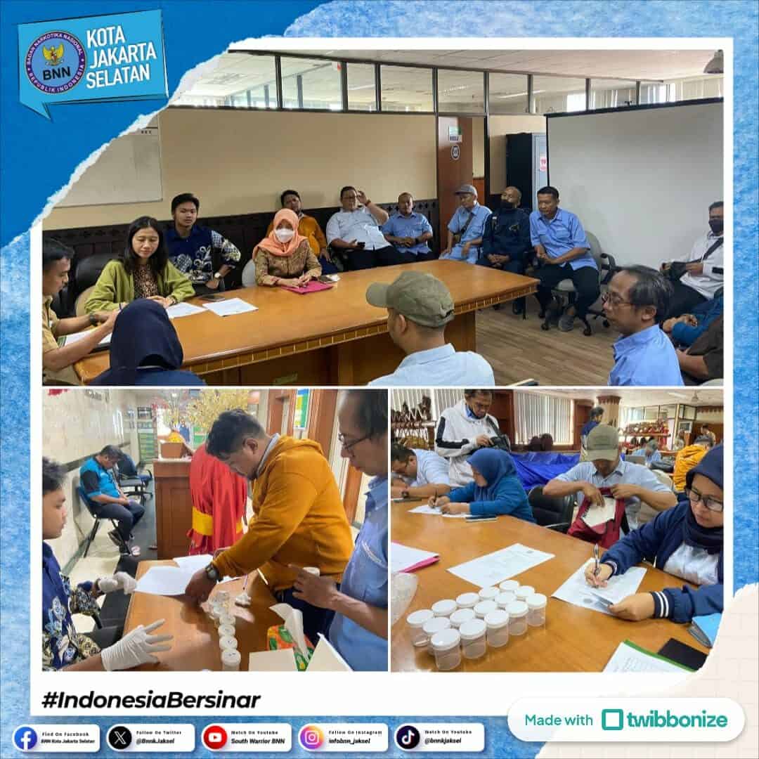 Pelaksanaan kegiatan test urine PJLP Sudin Kebudayaan Kota Adm. Jakarta Selatan Pelaksanaan kegiatan test urine PJLP Sudin Kebudayaan Kota Adm. Jakarta Selatan