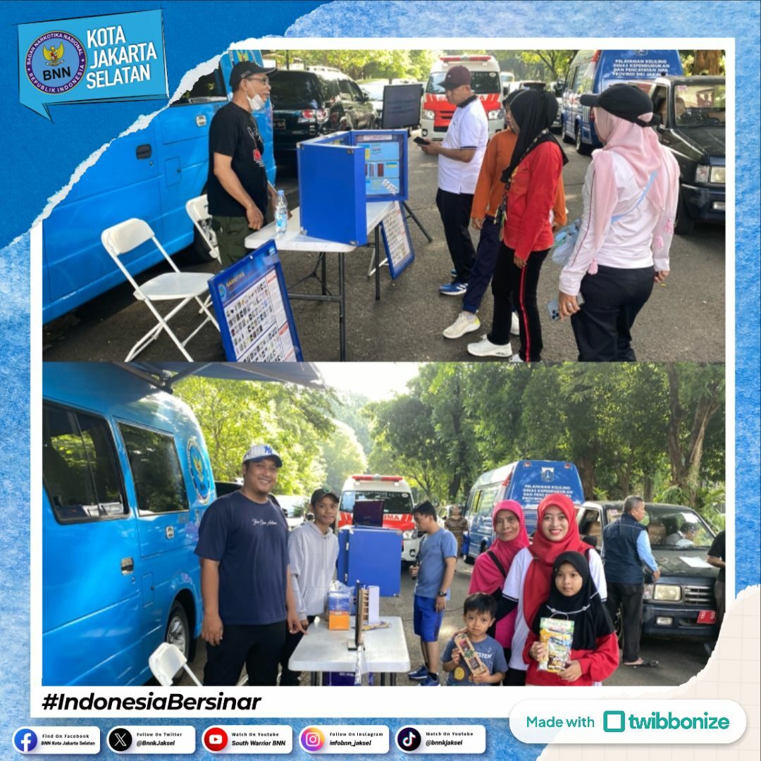 Sosialisasi Bahaya Penyalahgunaan Narkoba pada Hari Bebas Kendaraan Bermotor (HBKB) Tingkat Kota Administrasi Jakarta Selatan Taman Mataram Sosialisasi Bahaya Penyalahgunaan Narkoba pada Hari Bebas Kendaraan Bermotor (HBKB) Tingkat Kota Administrasi Jakarta Selatan Taman Mataram