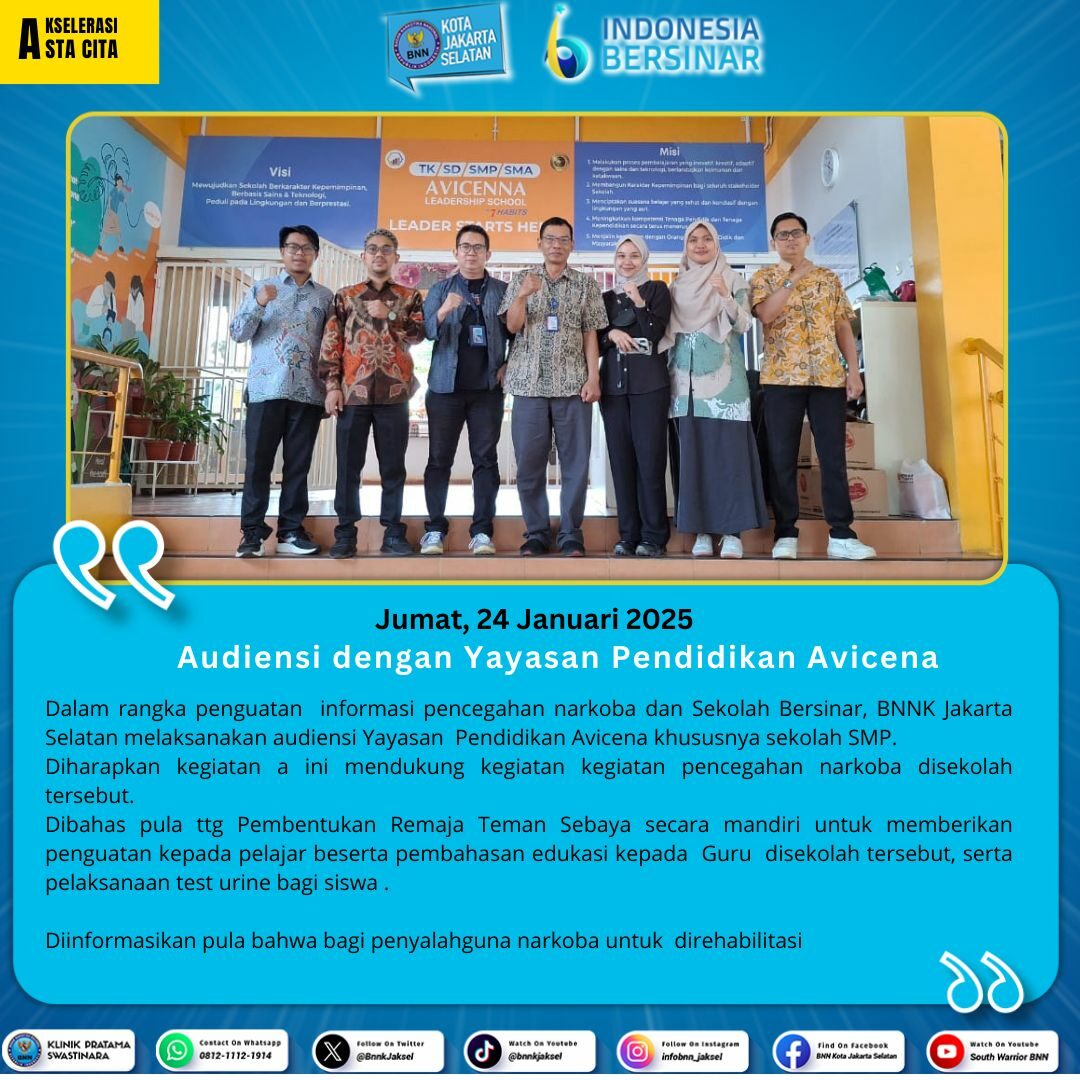 Audiensi dengan Yayasan Pendidikan Avicena Audiensi dengan Yayasan Pendidikan Avicena