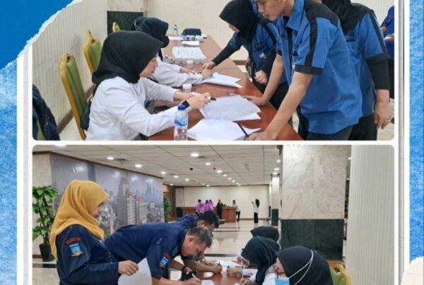 Pelaksanaan kegiatan test urine PJLP Pemkot Jakarta Selatan