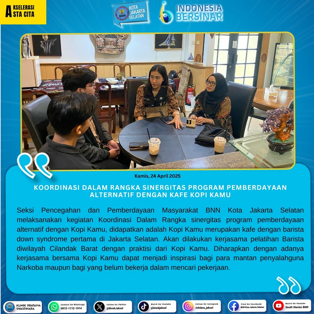 Koordinasi Dalam Rangka Sinergitas Program Pemberdayaan Alternatif dengan Kafe Kopi Kamu Koordinasi Dalam Rangka Sinergitas Program Pemberdayaan Alternatif dengan Kafe Kopi Kamu