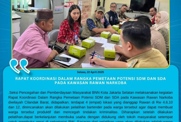 Rapat Koordinasi Dalam Rangka Pemetaan Potensi SDM dan SDA pada Kawasan Rawan Narkoba