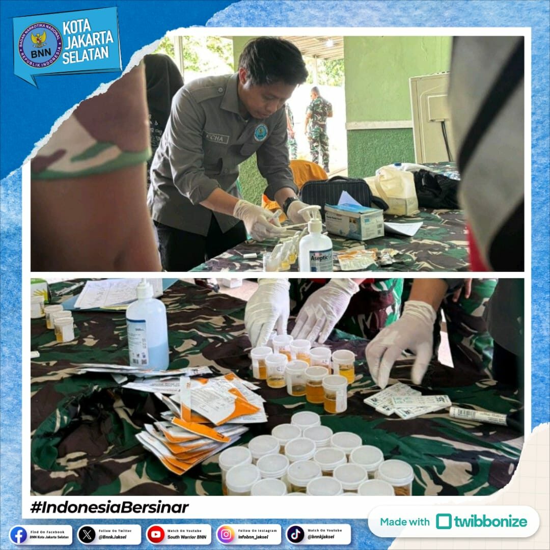 Kegiatan sosialisasi pencegahan narkoba dan test urine kepada YonKaf 10 Gagak Hitam Jakarta Selatan Kegiatan sosialisasi pencegahan narkoba dan test urine kepada YonKaf 10 Gagak Hitam Jakarta Selatan