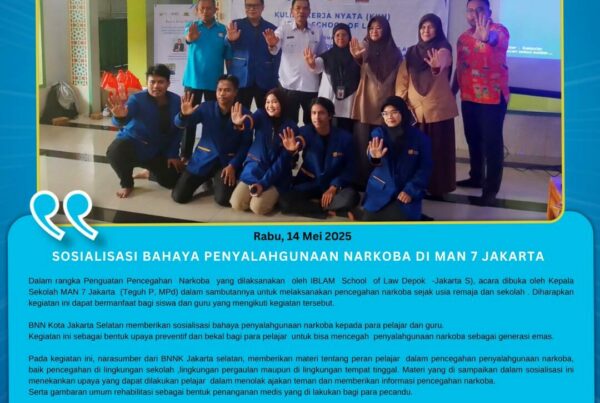 Sosialisasi Bahaya Penyalahgunaan Narkoba di MAN 7 Jakarta
