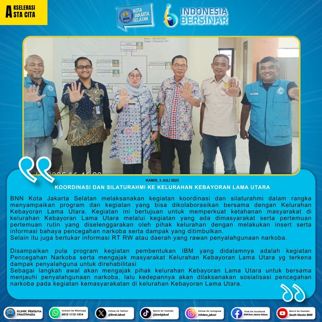 Koordinasi dan Silaturahmi ke Kelurahan Kebayoran Lama Utara Koordinasi dan Silaturahmi ke Kelurahan Kebayoran Lama Utara