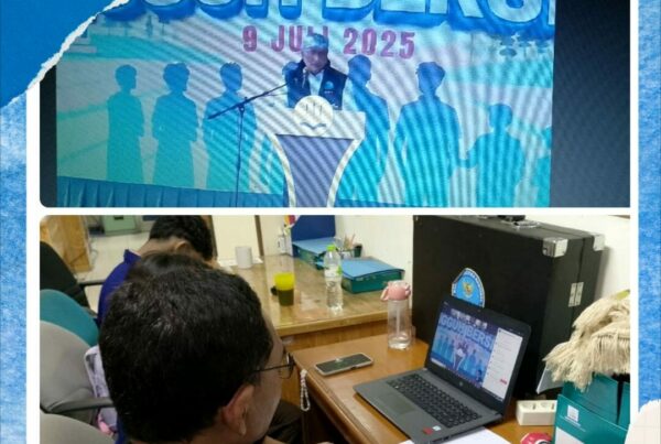 Mengikuti kegiatan Pencanangan Garut persisir Tangguh Bersinar melalui Zoom Meeting